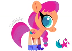 Size: 1199x848 | Tagged: safe, artist:sailorjubs, character:sunny starscout, species:earth pony, g5, braid, rollerblades, solo