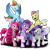 Size: 1136x1102 | Tagged: safe, character:fluttershy, character:hitch trailblazer, character:izzy moonbow, character:pinkie pie, character:pipp petals, character:rainbow dash, character:rarity, character:sunny starscout, character:twilight sparkle, character:zipp storm, species:earth pony, species:pegasus, species:pony, species:unicorn, g4, g5, blaze (coat marking), gradient hair, mane five, mane g5, palette swap, pipp wings, recolor, transparent background, wat