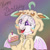 Size: 3600x3600 | Tagged: safe, artist:copycat, manebooru original, oc, oc:confetti cupcake, species:bat pony, species:pony, g4, birthday, birthday cake, cake, clothing, food, hoodie, leafeon