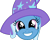 Size: 1600x1275 | Tagged: safe, artist:crisx3, character:trixie, species:pony, species:unicorn, g4, clothing, cute, diatrixes, happy, hat, looking at you, smiling, smiling at you, solo, trixie's hat, wizard hat
