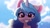 Size: 3368x1917 | Tagged: safe, alternate version, artist:oofycolorful, character:izzy moonbow, species:pony, species:unicorn, g5, my little pony: a new generation, bust, cloud, colored eyebrows, cute, ear down, eye clipping through hair, eyebrows, eyebrows visible through hair, female, gradient hair, izzybetes, looking at you, mare, portrait, scene interpretation, sky, smiling, solo, starry eyes, wingding eyes