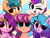 Size: 5154x3889 | Tagged: safe, artist:kittyrosie, character:hitch trailblazer, character:izzy moonbow, character:pipp petals, character:sunny starscout, character:zipp storm, species:earth pony, species:pegasus, species:pony, species:unicorn, g5, abstract background, adorapipp, adorazipp, blaze (coat marking), blep, blushing, chest fluff, circlet, cute, gradient hair, heart eyes, hitchbetes, izzybetes, looking at you, mane g5, one eye closed, open mouth, pipp wings, simple background, smiling, smiling at you, sunnybetes, three quarter view, tongue out, wingding eyes, wink, winking at you