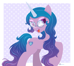 Size: 4858x4333 | Tagged: safe, artist:illumnious, character:izzy moonbow, species:pony, species:unicorn, g5, my little pony: a new generation, glasses, gradient hair, solo