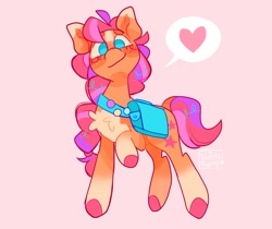 Size: 1200x1007 | Tagged: safe, artist:swirlseypop, character:sunny starscout, species:earth pony, species:pony, g5, chest fluff, coat markings, cute, heart, socks (coat marking), solo, sunnybetes