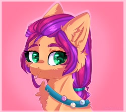 Size: 1200x1069 | Tagged: safe, artist:agniabelskaa, character:sunny starscout, species:earth pony, species:pony, g5, blep, bust, cheek fluff, cute, ear fluff, solo, sunnybetes, tongue out