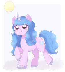Size: 1800x1995 | Tagged: safe, artist:ginmaruxx, character:izzy moonbow, species:pony, species:unicorn, g5, my little pony: a new generation, blep, bracelet, colored hooves, female, gradient hair, hooves, jewelry, mare, multicolored hair, raised hoof, simple background, solo, tongue out, unshorn fetlocks, white background