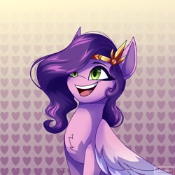 Size: 1200x1200 | Tagged: safe, artist:celes969, character:pipp petals, species:pegasus, species:pony, g5, abstract background, bust, chest fluff, circlet, female, mare, pipp wings, solo