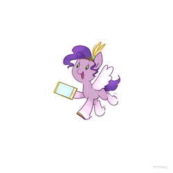 Size: 2048x2047 | Tagged: safe, artist:pfeffaroo, character:pipp petals, species:pegasus, species:pony, g5, cellphone, phone, pipp wings, simple background, smartphone, solo, white background
