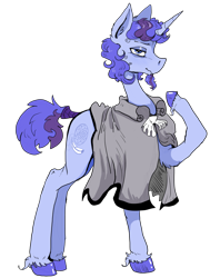 Size: 1716x2268 | Tagged: safe, artist:paskanaakka, derpibooru original, oc, oc only, oc:midnight dew, species:pony, species:unicorn, derpibooru, derpibooru community collaboration, beard, colored hooves, ear fluff, explicit source, facial hair, goatee, hooves, horn, male, one hoof raised, raised hoof, rule 63, simple background, solo, tail, tail wrap, transparent background, unshorn fetlocks