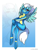 Size: 1427x1889 | Tagged: safe, artist:lummh, part of a set, character:fleetfoot, species:anthro, species:pegasus, species:unguligrade anthro, g4, clothing, female, goggles, looking at you, mare, smiling, solo, spread wings, uniform, wings, wonderbolts, wonderbolts uniform, zoom layer