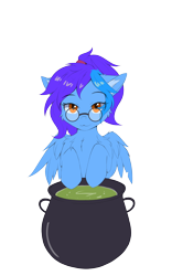 Size: 5000x8000 | Tagged: safe, alternate version, artist:lunar froxy, oc, oc only, oc:angley, species:pegasus, species:pony, chest fluff, commission, cute, ear fluff, female, glasses, looking at you, mare, simple background, solo, transparent background, wings, ych result