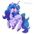 Size: 1323x1323 | Tagged: safe, artist:fraumflug, character:izzy moonbow, species:pony, species:unicorn, g5, my little pony: a new generation, aside glance, bracelet, colored hooves, cute, eye clipping through hair, eyebrows, eyebrows visible through hair, female, heart eyes, hooves, horn, izzybetes, jewelry, looking back, looking sideways, mare, multicolored hair, open mouth, open smile, signature, simple background, smiling, solo, white background, wingding eyes