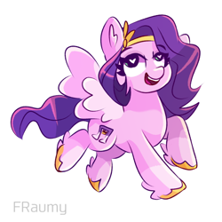 Size: 1280x1280 | Tagged: safe, artist:fraumflug, character:pipp petals, species:pegasus, species:pony, g5, my little pony: a new generation, adorapipp, circlet, coat markings, colored hooves, cute, ear fluff, eye clipping through hair, eyebrows, eyebrows visible through hair, eyelashes, female, heart eyes, hooves, looking up, mare, open mouth, open smile, pipp wings, signature, simple background, smiling, socks (coat marking), solo, spread wings, unshorn fetlocks, white background, wingding eyes, wings