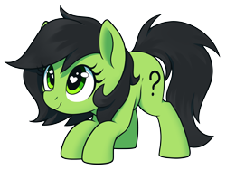 Size: 4000x3000 | Tagged: safe, artist:thebatfang, oc, oc:filly anon, species:earth pony, species:pony, bent over, crouching, cute, cutie mark, eyelashes, filly, heart eyes, ocbetes, simple background, smiling, solo, tail, transparent background, wingding eyes, young