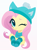 Size: 2248x3000 | Tagged: safe, artist:belka-sempai, character:fluttershy, species:pegasus, species:pony, g4, adorable face, clothing, colored eyebrows, cute, dawwww, eyebrows, female, hat, looking at you, mare, one eye closed, shyabetes, simple background, smiling, socks, solo, striped socks, weapons-grade cute, white background, wink, winking at you, winter hat