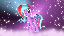 Size: 3840x2160 | Tagged: safe, artist:melodiousmarci, oc, oc:star beats, species:pegasus, species:pony, 3d, looking at you, solo, source filmmaker, sparkles, spread wings, wings