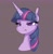 Size: 2178x2217 | Tagged: safe, artist:aquaticvibes, character:twilight sparkle, species:pony, g4, brown background, bust, colored pupils, eyebrows, eyelashes, female, horn, mare, narrowed eyes, portrait, scowl, simple background, solo, three quarter view