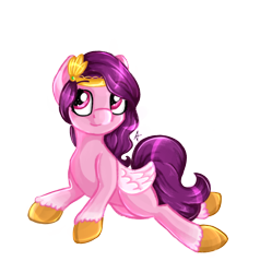 Size: 1900x2000 | Tagged: safe, artist:appleneedle, character:pipp petals, species:pegasus, species:pony, g5, adorapipp, alternate eye color, circlet, colored eyebrows, colored hooves, cute, eyebrows, eyebrows visible through hair, female, flying, hair over one eye, hooves, looking up, mare, pipp wings, simple background, solo, transparent background, unshorn fetlocks, wings