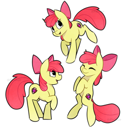Size: 2795x2795 | Tagged: safe, artist:pointdelta, character:apple bloom, species:earth pony, species:pony, g4, adorabloom, apple bloom's bow, apple family member, bow, cute, eyes closed, female, filly, foal, hair bow, high res, multeity, open mouth, open smile, simple background, smiling, sticker, sticker set, white background, young