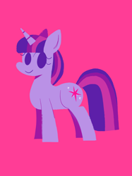 Size: 2048x2732 | Tagged: safe, artist:cyberspit, character:twilight sparkle, character:twilight sparkle (unicorn), species:pony, species:unicorn, g4, cute, eyelashes, female, high res, looking at you, mare, pink background, simple background, smiling, solo, three quarter view, twiabetes