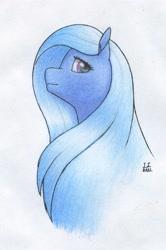 Size: 2720x4096 | Tagged: safe, artist:antnoob, artist:lightsolver, oc, oc only, species:earth pony, species:pony, g4, charcoal drawing, colored pencil drawing, cute, earth pony oc, female, ink drawing, looking at you, mare, ocbetes, profile, signature, simple background, smiling, solo, traditional art, white background