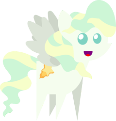 Size: 1750x1833 | Tagged: safe, artist:nathianexiztant, derpibooru original, character:vapor trail, species:pegasus, species:pony, g4, female, happy, mare, open mouth, open smile, pointy ponies, simple background, smiling, solo, spread wings, transparent background, wings