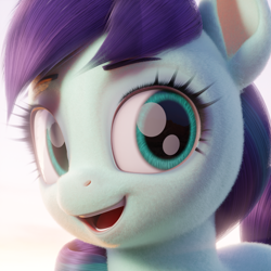 Size: 2048x2048 | Tagged: safe, artist:therealdjthed, character:coloratura, species:earth pony, species:pony, g4, 3d, blender, close-up, female, happy, mare, smiling, solo
