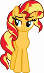 Size: 5890x9718 | Tagged: safe, artist:8-notes, character:sunset shimmer, species:pony, species:unicorn, ponyscape, g4, my little pony:equestria girls, absurd resolution, digital art, female, inkscape, simple background, smiling, solo, transparent background, vector