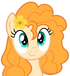 Size: 5000x5440 | Tagged: safe, artist:sollace, character:pear butter, species:pony, episode:the perfect pear, g4, my little pony: friendship is magic, .svg available, absurd resolution, apple family member, cute, digital art, female, pearabetes, show accurate, simple background, smiling, solo, transparent background, vector