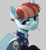 Size: 739x811 | Tagged: safe, artist:cadillacdynamite, community related, character:windy whistles, species:pegasus, species:pony, equestria at war mod, g4, cigarette, clothing, female, gray background, lidded eyes, looking sideways, mare, military, military uniform, missing freckles, portrait, simple background, smoking, solo, tired, uniform, wings
