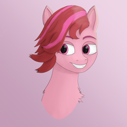 Size: 4096x4096 | Tagged: safe, artist:crispycactus, manebooru original, character:windy (g5), species:pegasus, species:pony, g5, bust, female, gradient background, high res, mare, smiling, solo