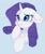Size: 902x1070 | Tagged: safe, artist:melodylibris, character:rarity, species:pony, species:unicorn, g4, blue background, blushing, blushing ears, bust, curved horn, cute, eyebrows, eyelashes, eyeshadow, female, floppy ears, horn, makeup, mare, raribetes, scrunchy face, simple background, solo, three quarter view