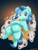 Size: 1200x1600 | Tagged: safe, alternate version, artist:kushina13, character:petunia paleo, species:earth pony, species:pony, g4, belly button, candle, candy, cute, cutie mark, dia de los muertos, filly, food, heart eyes, looking at you, lying down, petuniabetes, skull, smiling, solo, wingding eyes, young