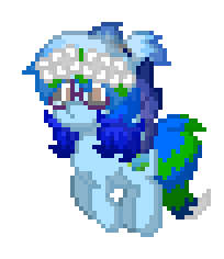 Size: 204x236 | Tagged: safe, oc, oc:altersmay earth, species:pegasus, species:pony, pony town, animated, digital art, female, flower, flower in hair, gif, glasses, pixel art, planet pony, ponified, simple background, solo, solo female, species swap, transparent background