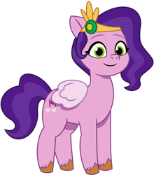 Size: 1024x1161 | Tagged: safe, artist:emeraldblast63, character:pipp petals, species:pegasus, species:pony, g5, my little pony: tell your tale, adorapipp, circlet, colored eyebrows, colored hooves, cute, eyebrows, female, hooves, looking at you, mare, pipp wings, simple background, solo, three quarter view, transparent background, unshorn fetlocks