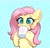 Size: 3111x3000 | Tagged: safe, artist:confetticakez, character:fluttershy, species:pegasus, species:pony, g4, abstract background, blushing, cute, drink, eyebrows, eyelashes, female, high res, mare, mug, shyabetes, simple background, solo, tea, tea bag