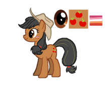 Size: 216x193 | Tagged: artist needed, source needed, safe, character:applejack, g4, better late than never, diversity, female, lesbian pride flag, not discriminatory, poc, pride flag, pride month, trans female, trans lesbian, transgender, transgender lesbian mare