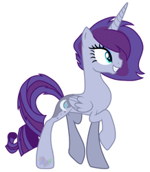 Size: 1024x1174 | Tagged: safe, artist:blues-edits, character:princess luna, character:rarity, species:alicorn, species:pony, g4, female, fusion, mare, simple background, transparent background, watermark