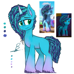 Size: 1000x1000 | Tagged: safe, artist:benzayngcup, derpibooru original, screencap, character:misty brightdawn, species:pony, species:unicorn, g5, curly hair, cute, eyebrows, female, freckles, frizzy hair, horn, looking back, mare, mistybetes, screencap reference, simple background, smiling, solo, unshorn fetlocks, white background
