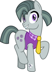Size: 737x1009 | Tagged: safe, artist:amrasfelagund, character:marble pie, character:octavio pie, species:earth pony, species:pony, g4, my little pony: friendship is magic, my little pony:pony life, spoiler:pony life s01e39, digital art, g4.5 to g4, grin, ponytail, smiling, solo, tattoo, transgender, transparent background