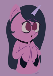 Size: 2852x4097 | Tagged: safe, artist:realgero, character:izzy moonbow, species:pony, species:unicorn, g5, female, goth, goth izzy, gradient hair, mare, multicolored hair, simple background, solo