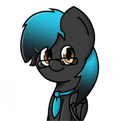 Size: 1752x1752 | Tagged: safe, artist:melodysketch, part of a set, oc, oc only, oc:mysterious star, species:pegasus, species:pony, image set: manechat everfree 2022, clothing, necktie, shading, solo, transparent background