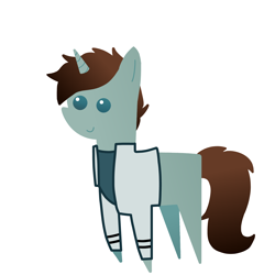 Size: 6000x6000 | Tagged: safe, artist:freestadiumtix, oc, oc only, oc:jumpkan, species:pony, species:unicorn, clothing, high res, hoodie, male, pointy ponies, shirt, simple background, solo, stallion, white background
