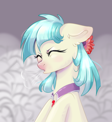 Size: 5400x5900 | Tagged: safe, artist:ske, character:coco pommel, species:earth pony, species:pony, episode:the saddle row review, g4, my little pony: friendship is magic, cocobetes, cold, cute, ear fluff, female, floppy ears, mare, red nosed, sick, sneezing, solo