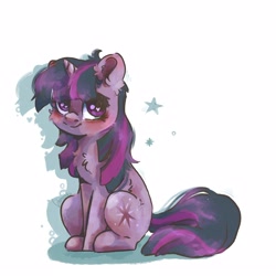 Size: 4000x4000 | Tagged: safe, artist:colorbrush, character:twilight sparkle, character:twilight sparkle (unicorn), species:pony, species:unicorn, g4, chest fluff, fluffy, sitting, solo