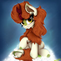 Size: 4000x4000 | Tagged: safe, artist:ser-p, character:autumn blaze, species:kirin, g4, absurd resolution, awwtumn blaze, cloven hooves, cute, female, happy, hooves, looking at you, smiling, smiling at you, solo, underhoof