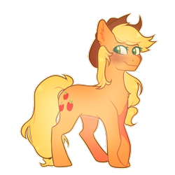 Size: 1280x1280 | Tagged: safe, artist:snowoiive, character:applejack, species:earth pony, species:pony, g4, cute, solo, transparent background
