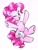 Size: 1887x2516 | Tagged: safe, artist:liaaqila, character:pinkie pie, species:earth pony, species:pony, g4, cute, diapinkes, female, high res, looking at you, mare, one eye closed, open mouth, open smile, signature, simple background, smiling, smiling at you, solo, traditional art, underhoof, white background, wink, winking at you