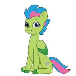 Size: 1200x1200 | Tagged: safe, artist:prixy05, character:luminous dazzle, species:pegasus, species:pony, g5, my little pony: tell your tale, colored eyebrows, colored hooves, colored wings, cute, digital art, eyebrows, female, hooves, looking at you, mare, multicolored wings, simple background, sitting, solo, three quarter view, transparent background, two toned wings, unshorn fetlocks, vector, wings