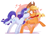 Size: 2000x1500 | Tagged: safe, artist:anotherdeadrat, character:applejack, character:rarity, species:earth pony, species:pony, species:unicorn, ship:rarijack, g4, apple family member, applejack's hat, blushing, cheek kiss, clothing, cowboy hat, duo, duo female, eyes closed, female, floppy ears, glowing horn, hat, heart, heart eyes, horn, kissing, lesbian, magic, magic aura, mare, raised hoof, raised leg, shipping, signature, simple background, sparkles, stetson, surprise kiss, telekinesis, white background, wingding eyes